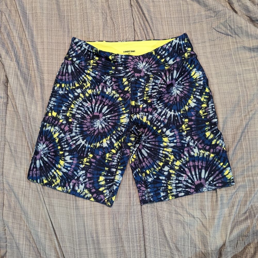Land's End tie dye bicycle shorts